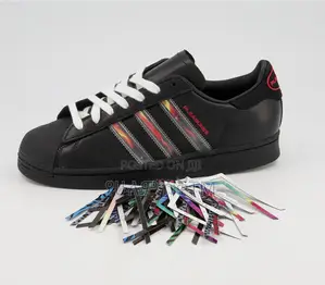 Pleasure X Adidas Superstar ‘Black/Silver/Red’ Men’S Shoes