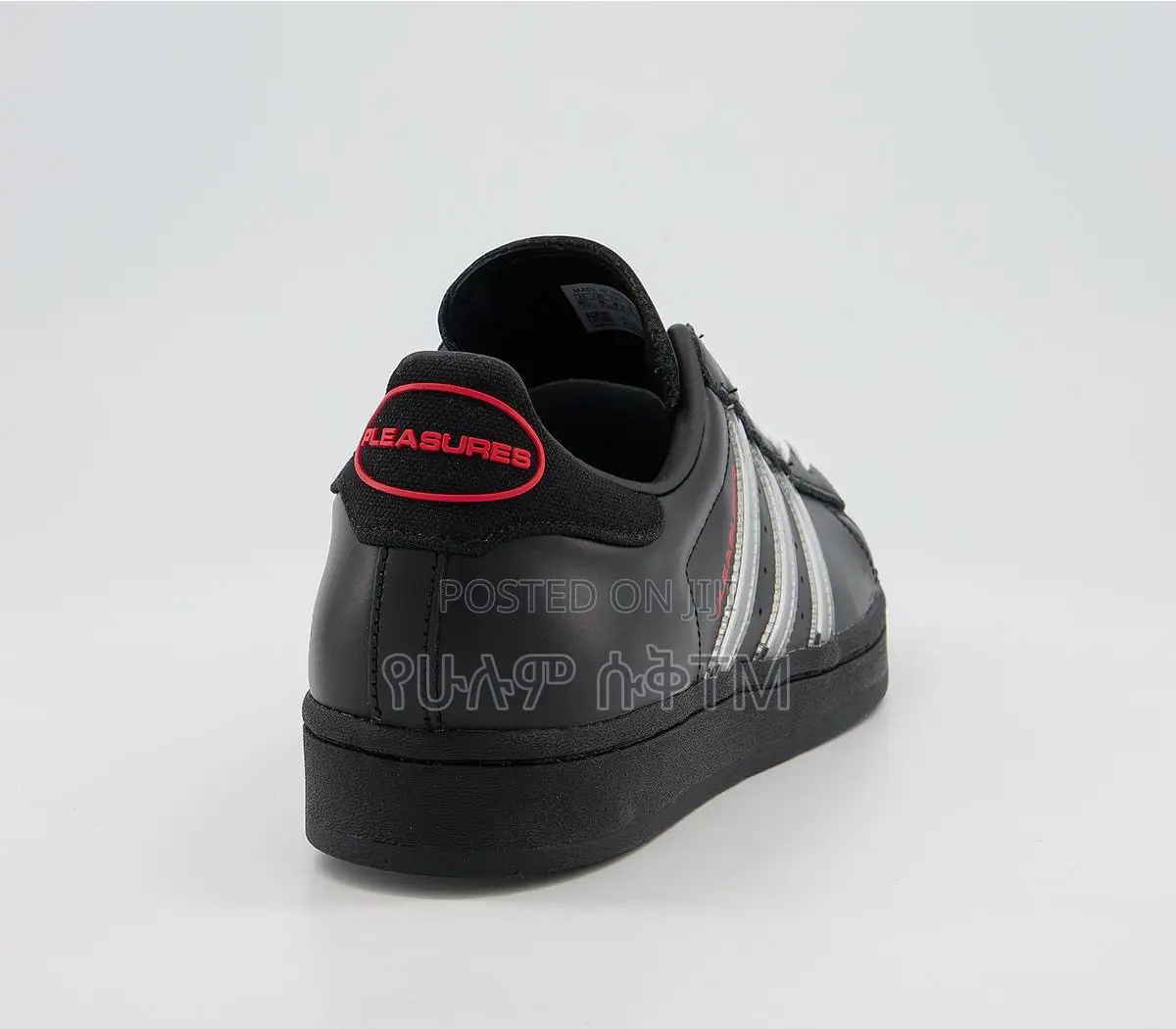 Pleasure X Adidas Superstar ‘Black/Silver/Red’ Men’S Shoes