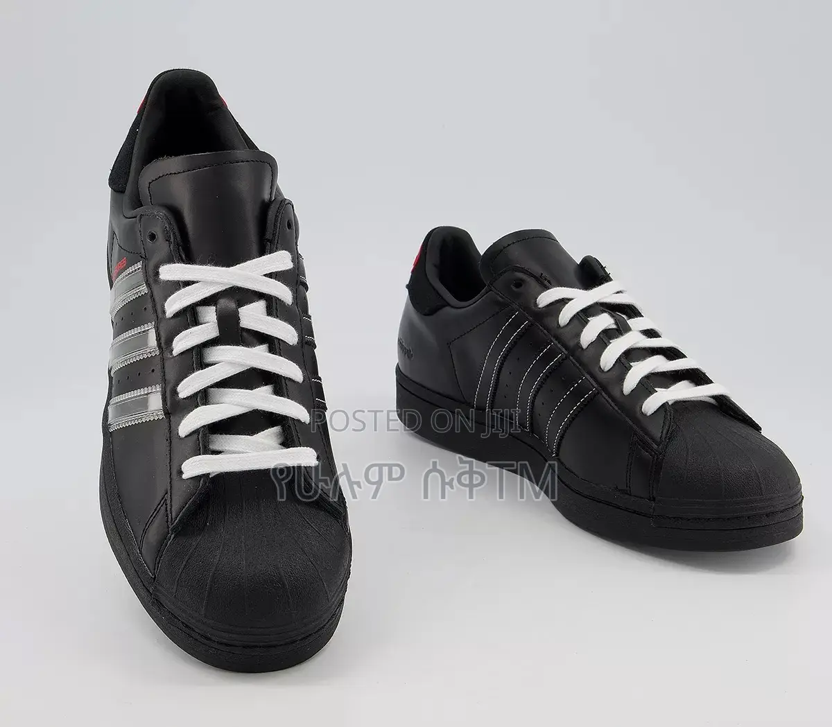 Pleasure X Adidas Superstar ‘Black/Silver/Red’ Men’S Shoes