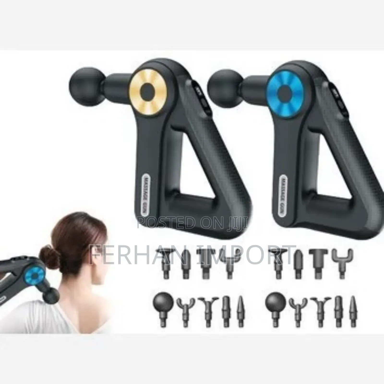 9in1 Massage Gun ማሳጅ ማድረግያ 5month Warranty