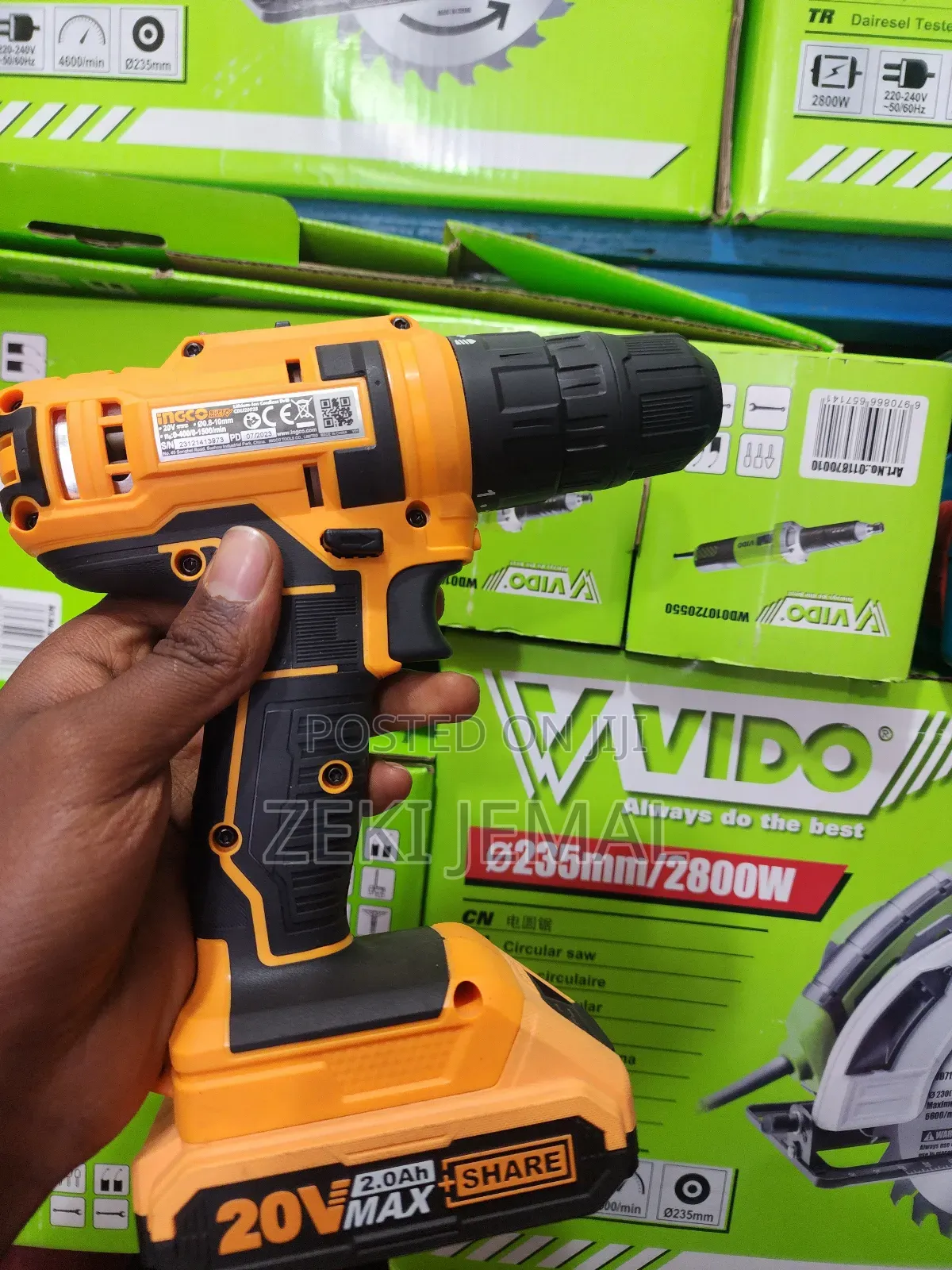 Ingco Chargeable Drill 20v (ቻርጀር ድሪል )