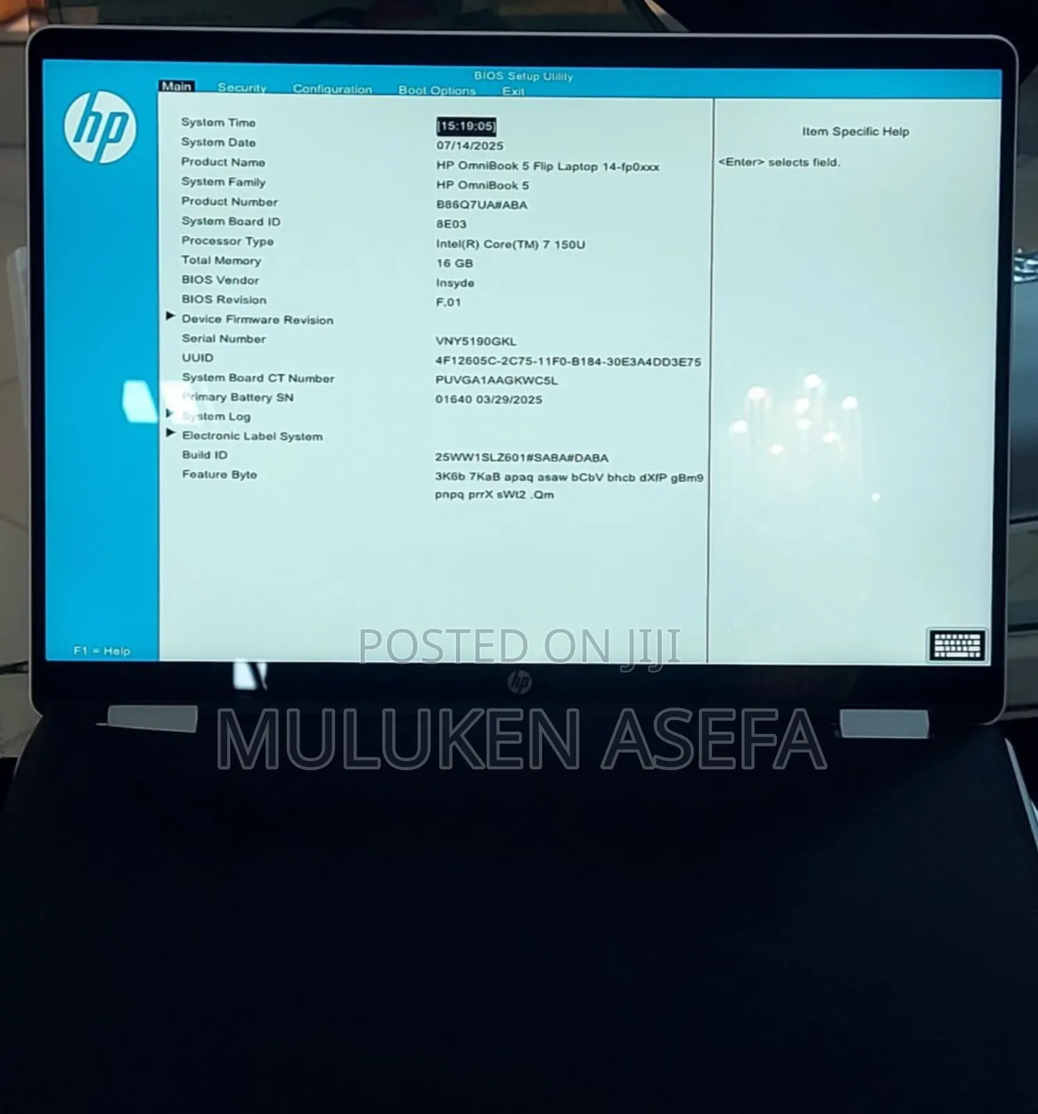 New Laptop HP OmniBook X Laptop 14-Fe0097nr 16GB Intel Core I7 SSD 1T