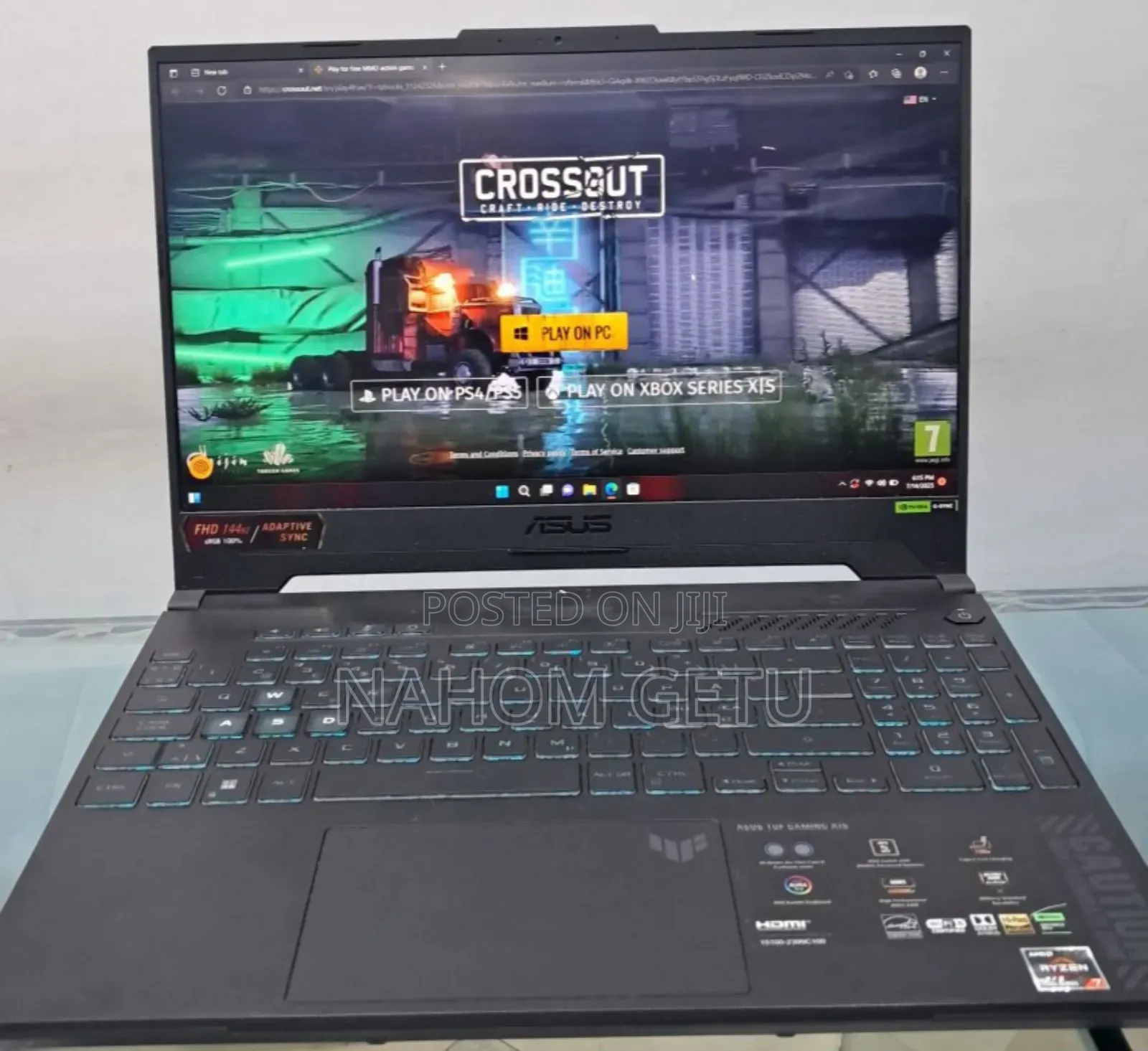 New Laptop Asus TUF Gaming A15 16GB AMD Ryzen 7 SSD 512GB