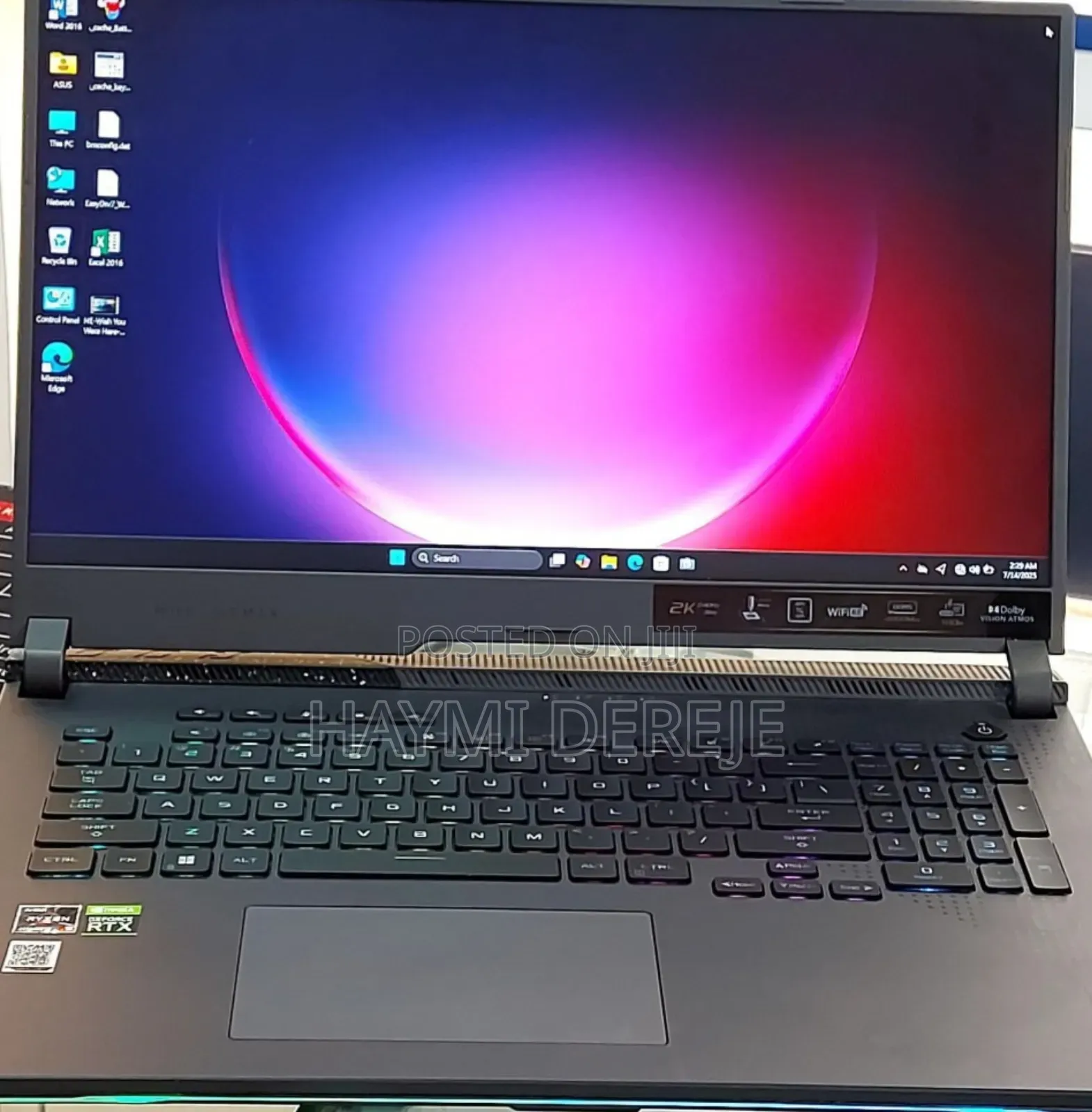 New Laptop Asus ROG Strix G15 16GB AMD Ryzen 9 SSD 1T