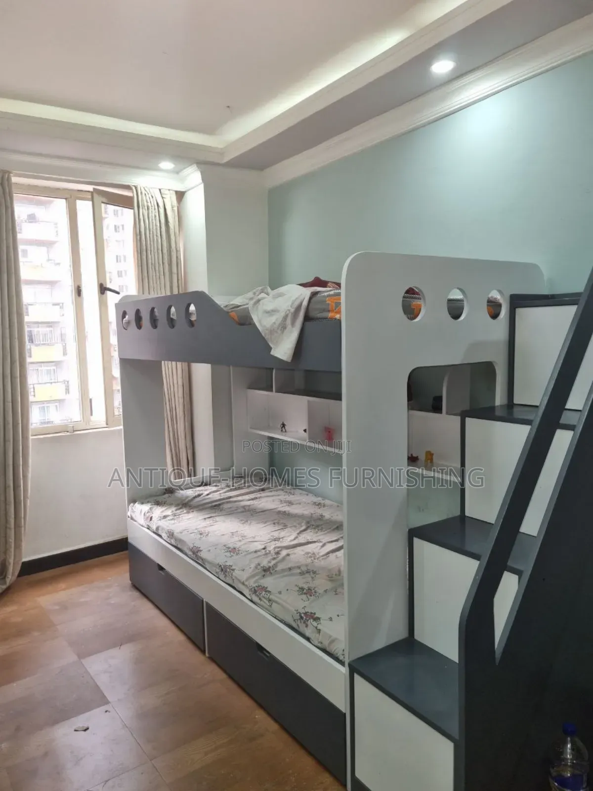 Kids Bunk Bed With Extra Drawer and Open Shelf