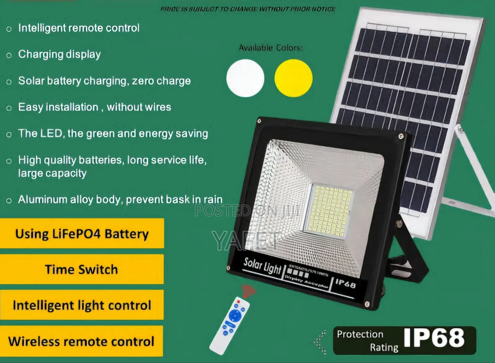 650-led Solar Light With Remote Timer