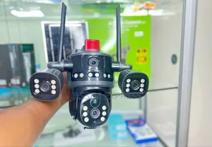 8mp 5g Sim 4 Lens Solar Panel Power 360 Degree PTZ Camera