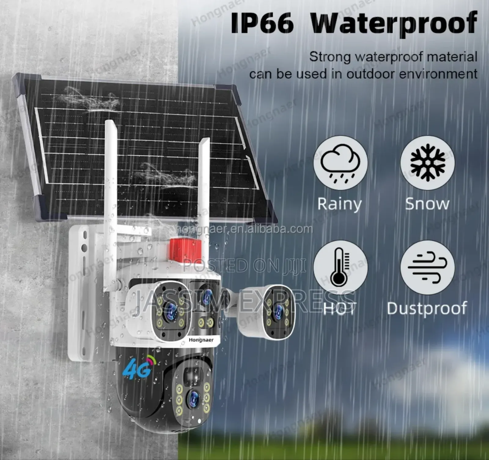 8mp 5g Sim 4 Lens Solar Panel Power 360 Degree PTZ Camera