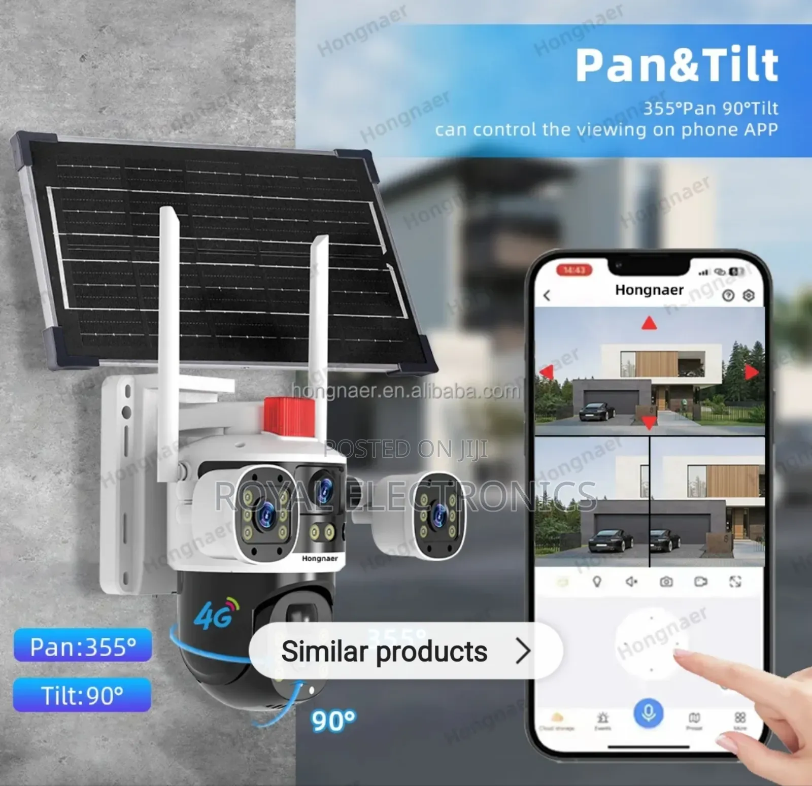 4g Sim 8mp Solar Powered 360° PTZ Camera