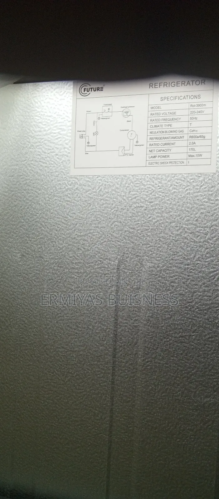 Refrigerator ማቀዝቀዣ Fridge ፍሪጅ (Brand Future)