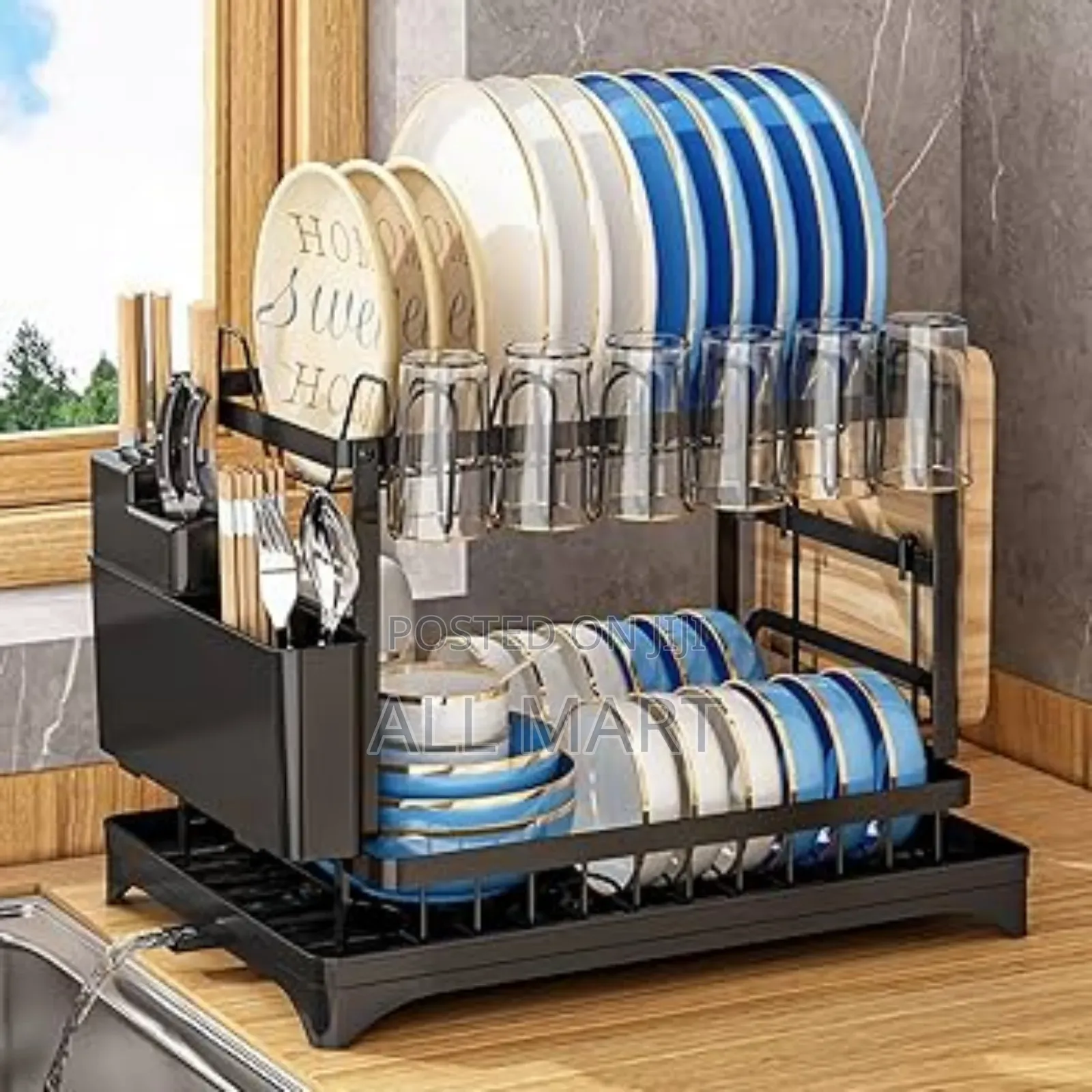 2 Tier Stainless Still Dish Drainer Rack