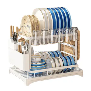 2 Tier Stainless Still Dish Drainer Rack