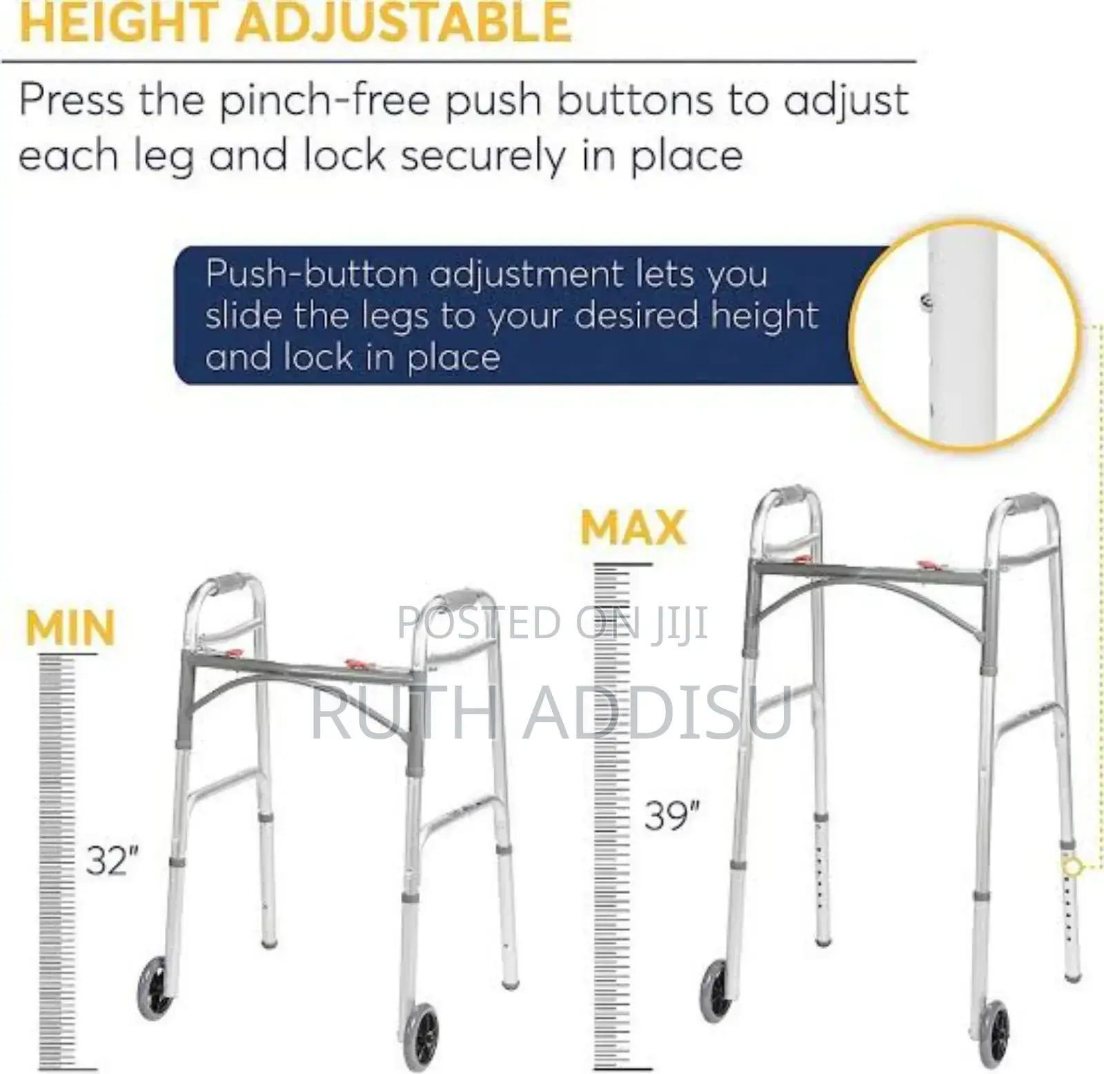 Walker Foldable瓶頸medical Walker夯實walker孓我fair Walker New