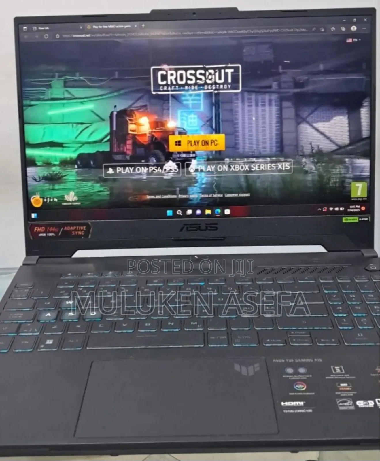 New Laptop Asus TUF Gaming A15 16GB Intel Core Ultra 7 SSD 512GB