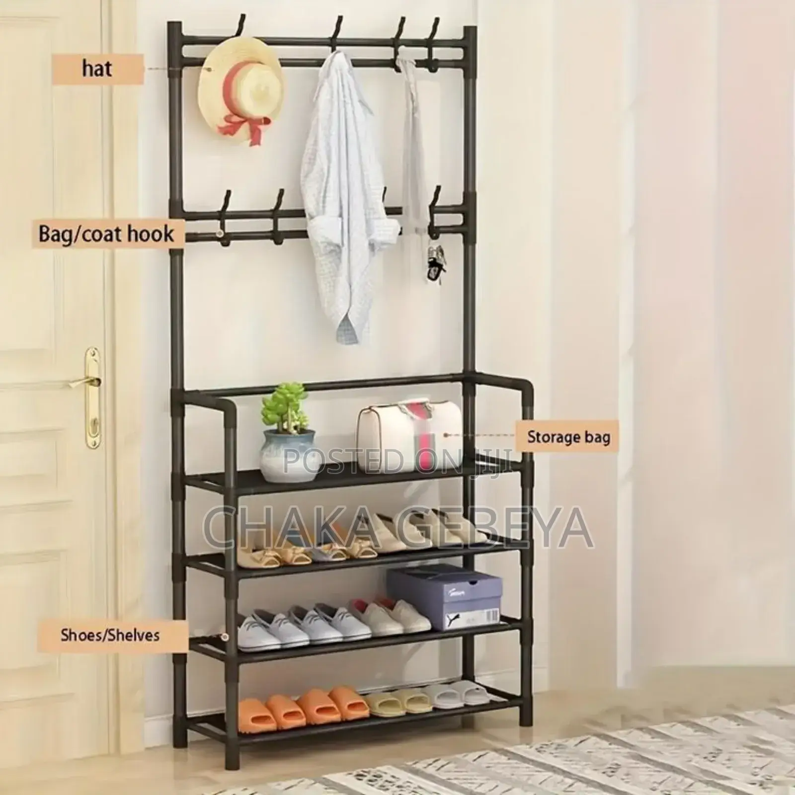 Multifunctional Shoe and Hat Rack