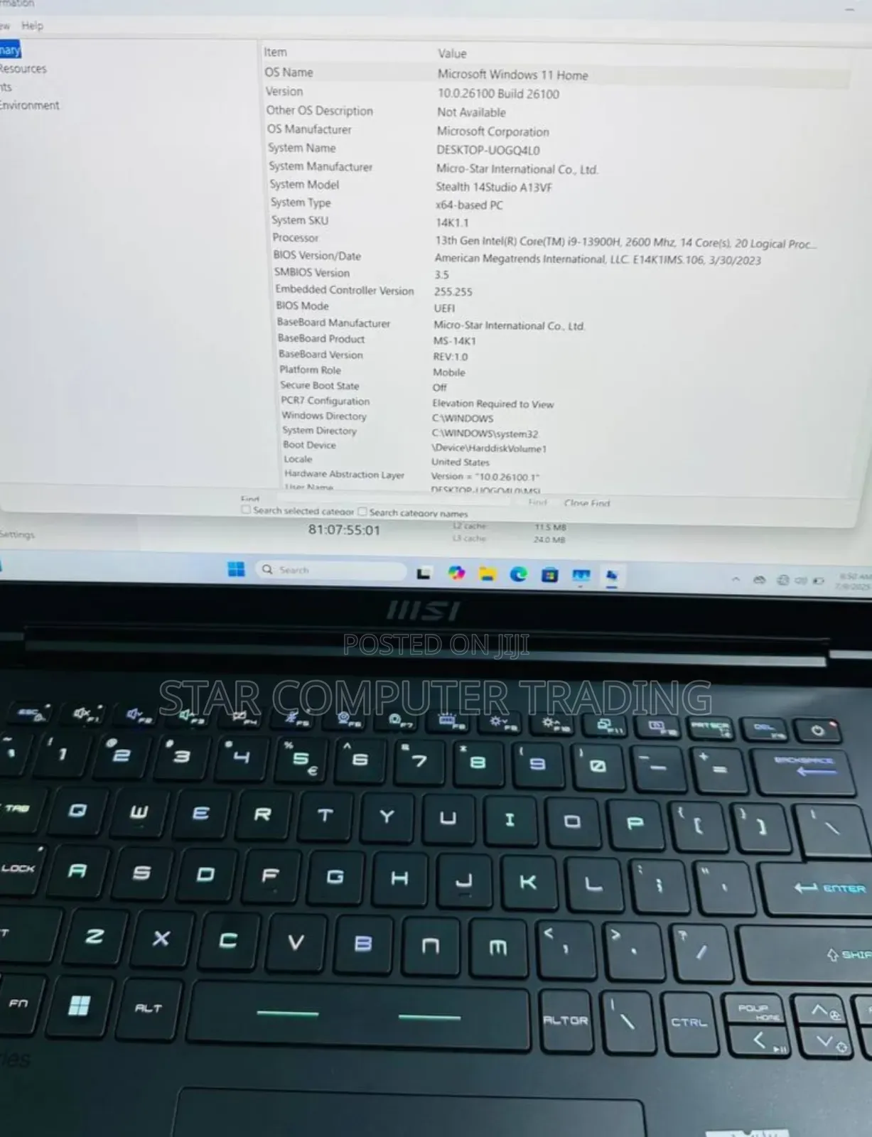 New Laptop MSI Pulse GL66 16GB Intel Core I9 SSD 1T