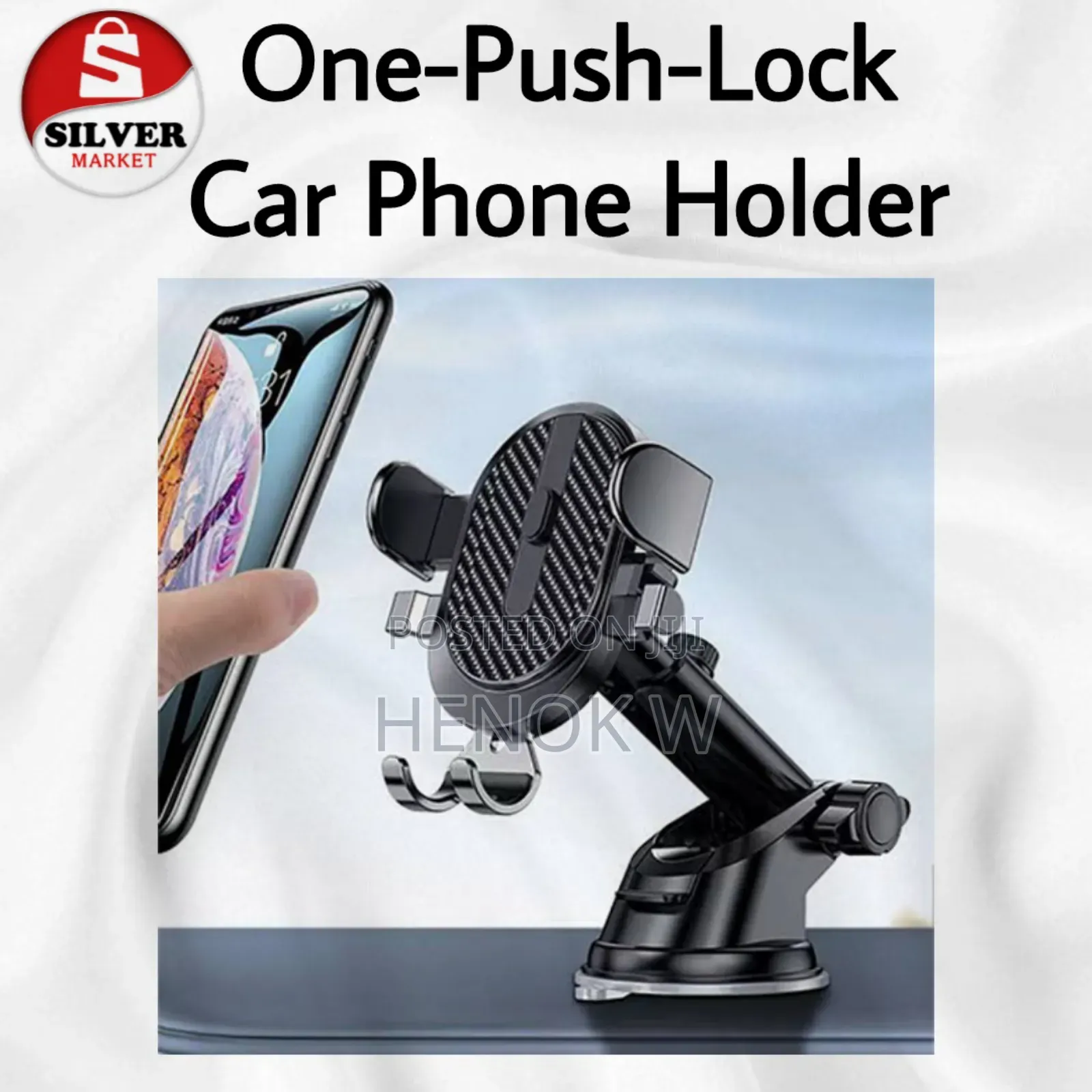 One-Push-Lock- Car Phone Holder
