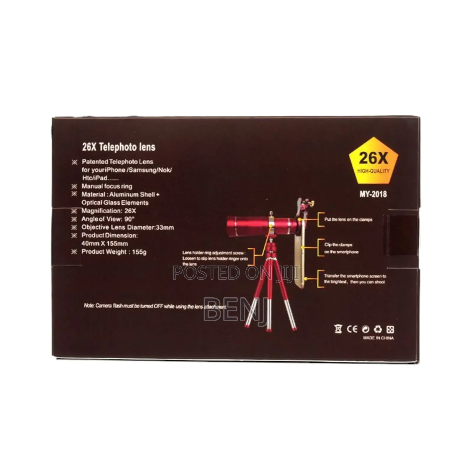 Mobile Telescope Lens Kit | 26x Zoom | High Quality | Tripod