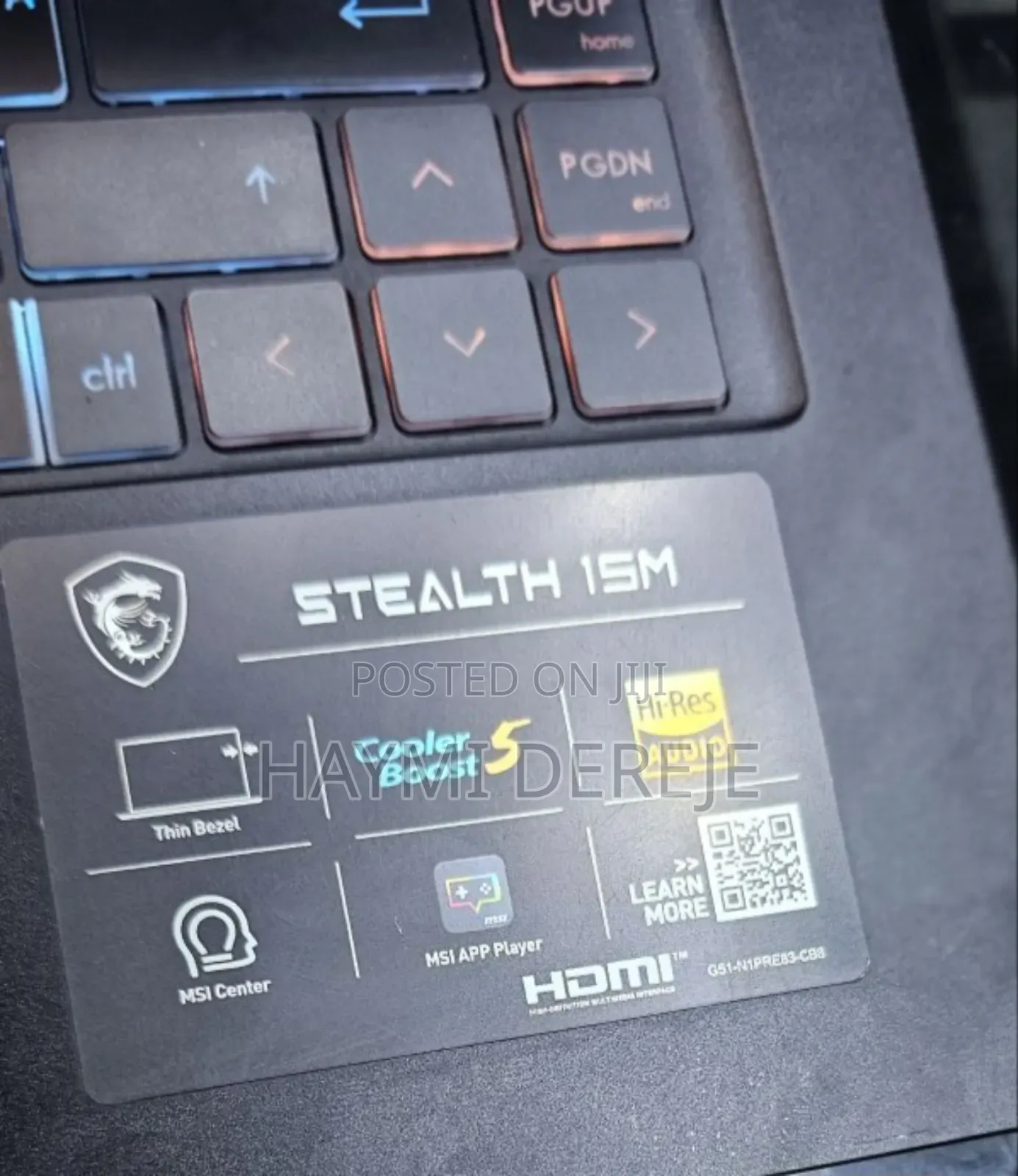 New Laptop MSI GF63 16GB Intel Core I7 SSD 1T