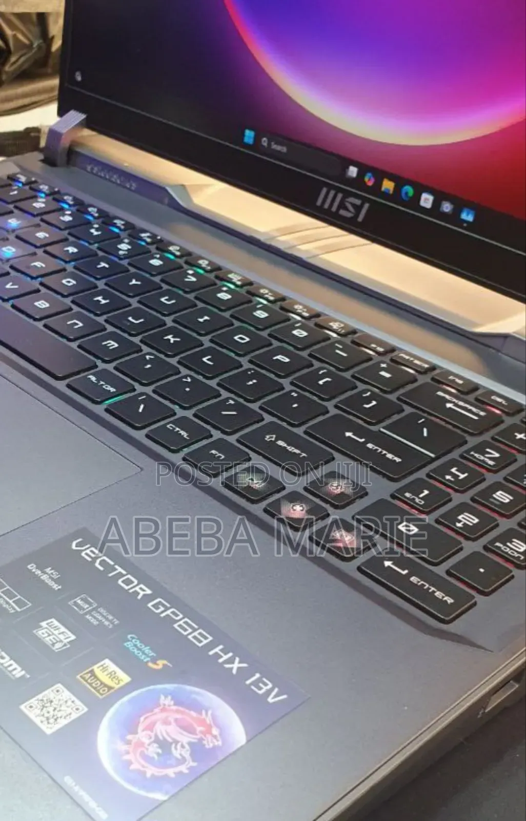 New Laptop MSI Vector 16 HX AI A2XWIG 16GB Intel Core I9 SSD 1T