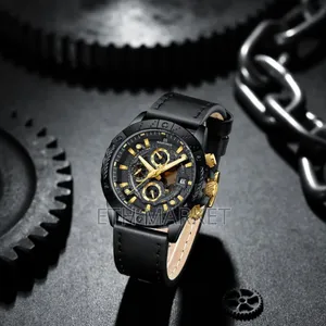 Photo - Naviforce Big Dial Luxury Genuine Leather Watch for Men