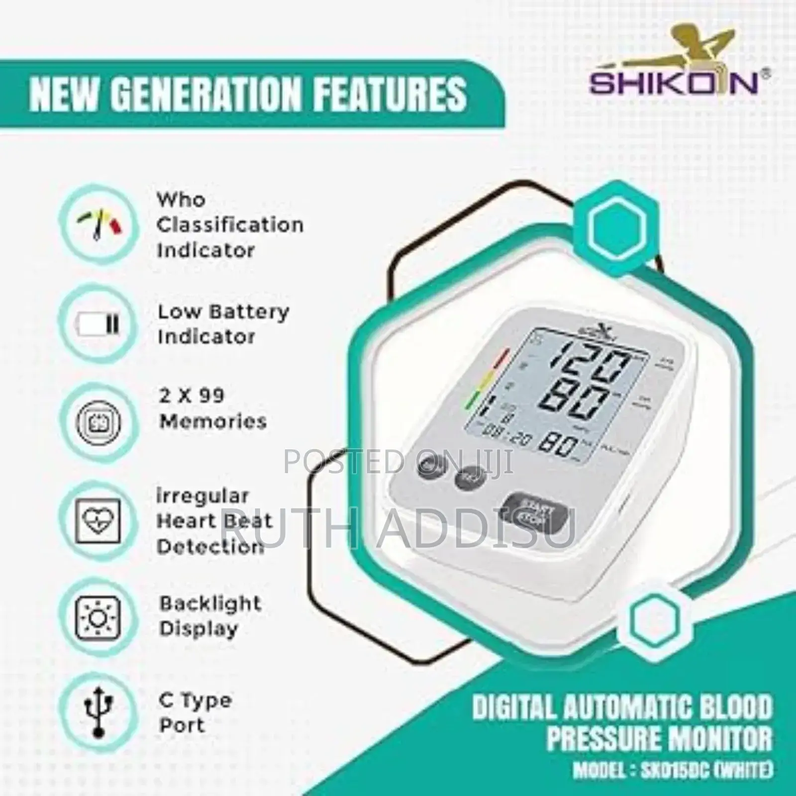 Digital Blood Pressuer Monitor奔跑medical Bp Monitor New