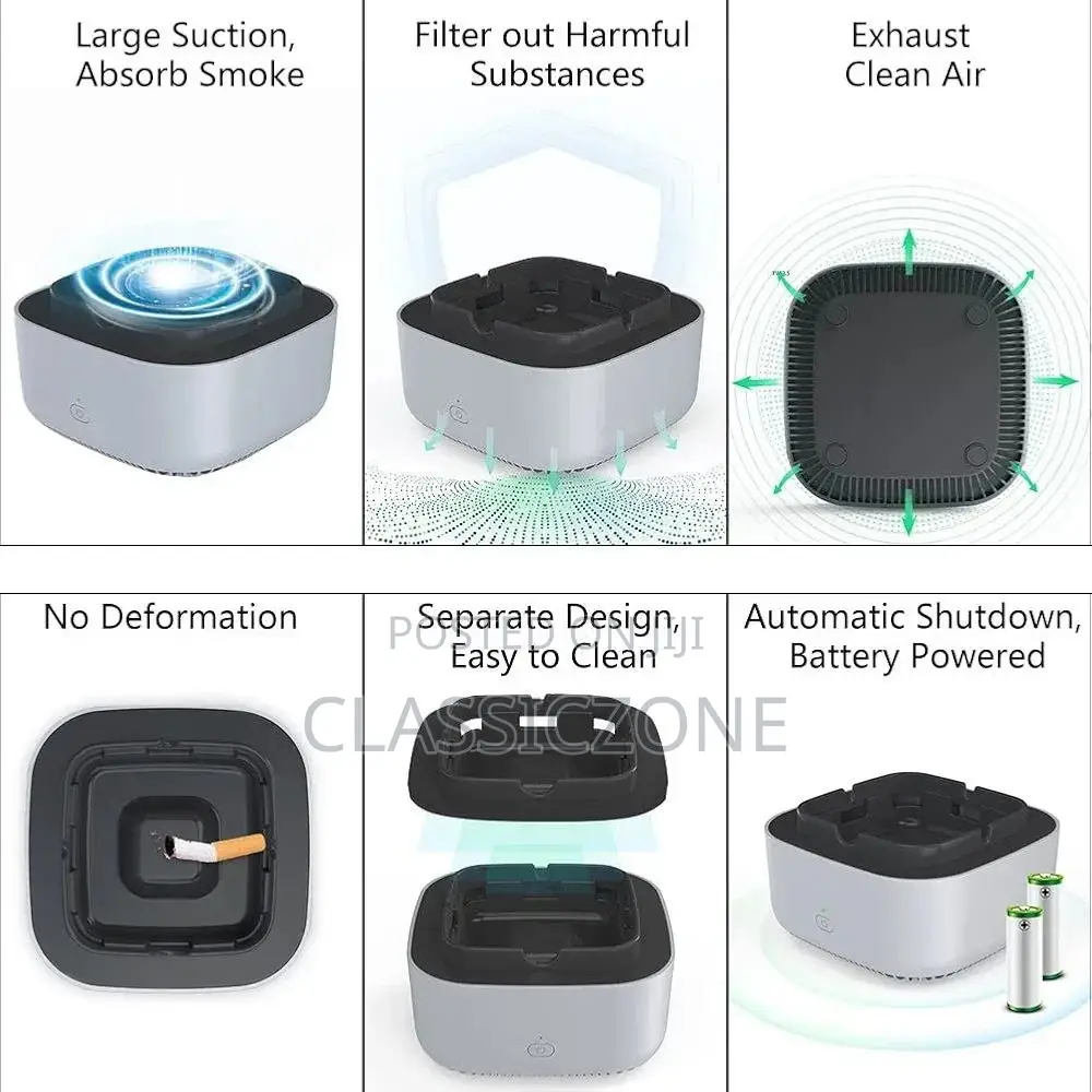 Smokeless Ashtray With Air Purifier