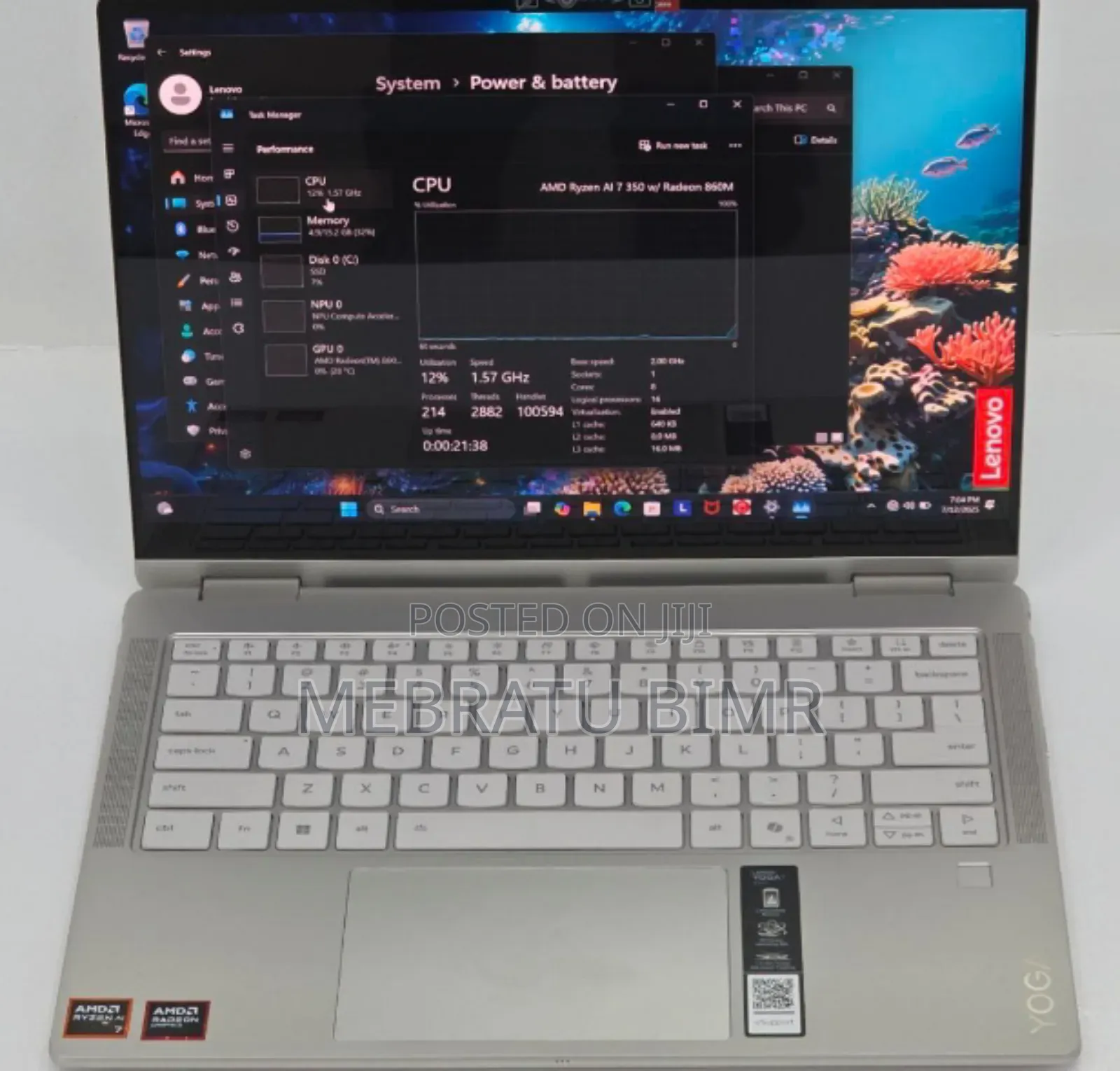 New Laptop Lenovo Yoga 700 16GB AMD Ryzen 7 SSD 1T