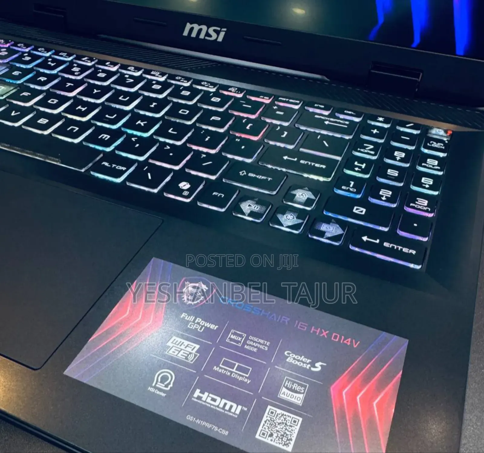 New Laptop MSI Crosshair 15 B12U 16GB Intel Core I7 SSD 1T