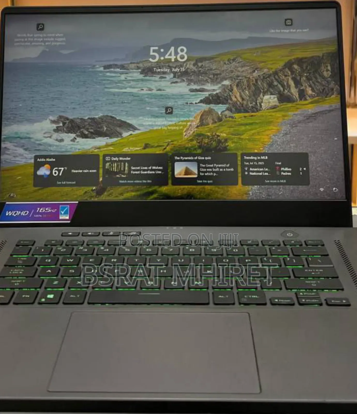 New Laptop Asus ROG Zephyrus G15 16GB AMD Ryzen 9 SSD 1T