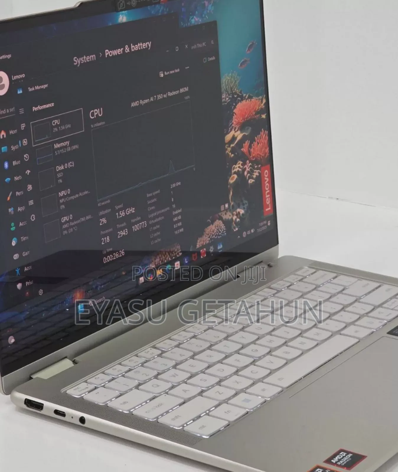 New Laptop Lenovo Yoga 7i 16GB AMD Ryzen 7 SSD 1T