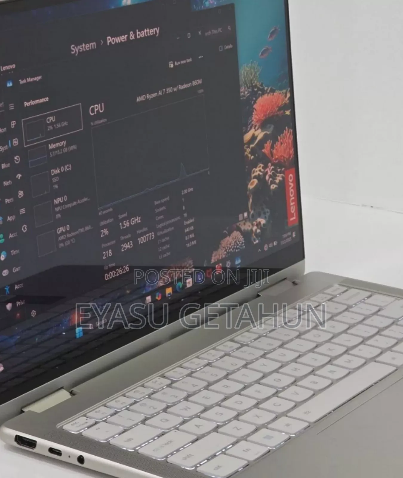 New Laptop Lenovo Yoga 7i 16GB AMD Ryzen 7 SSD 1T