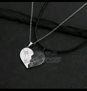 Photo - Stainless Steel Heart Puzzle Lock Key Pendant/Necklace