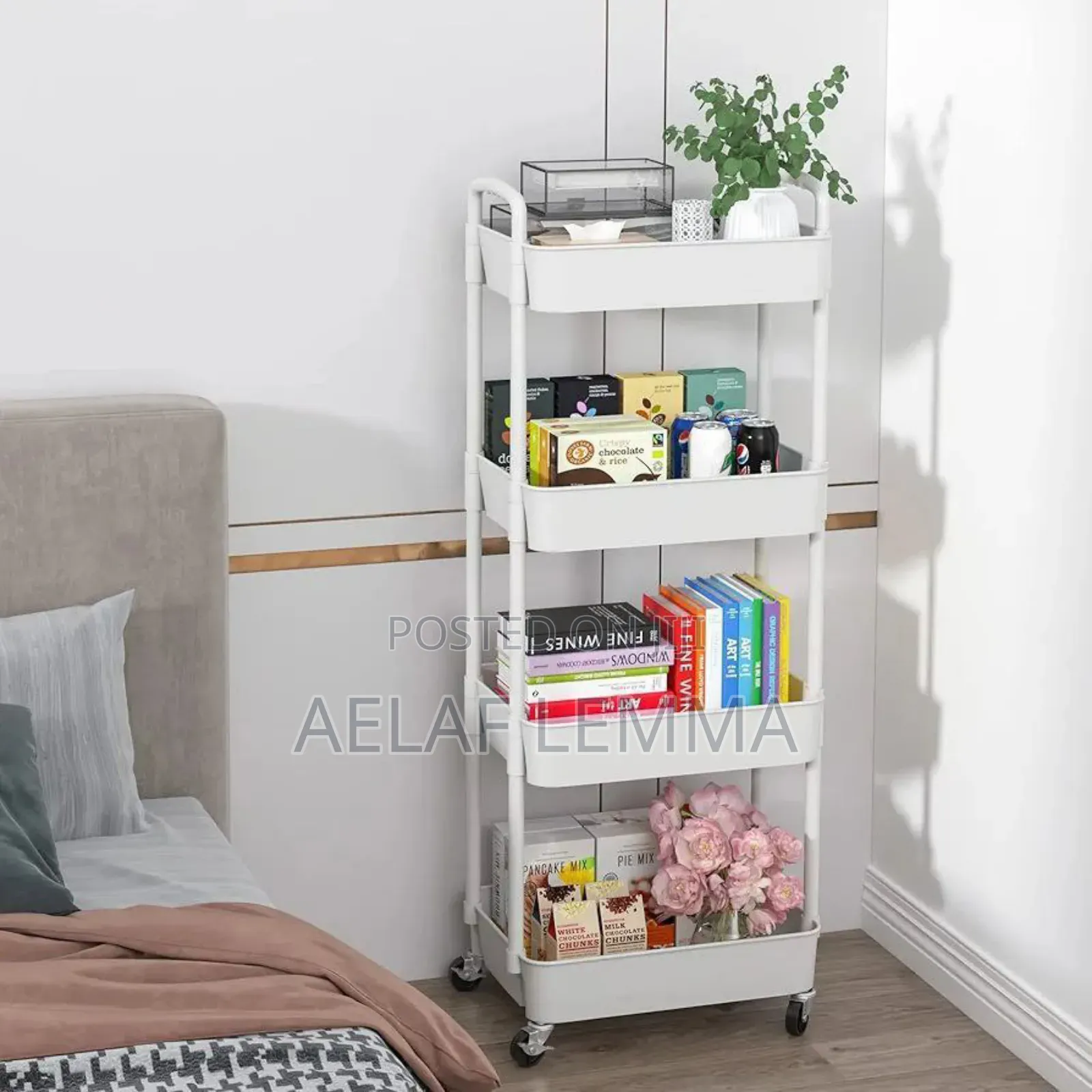 4-layer Movable Kitchen Storage Rack/Shelf