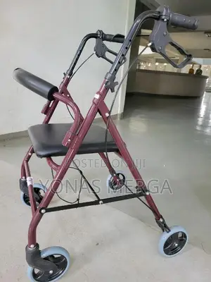 Photo - Walker+Seat Chair~Angel Mobility Tri-Walker With Seat -Black
