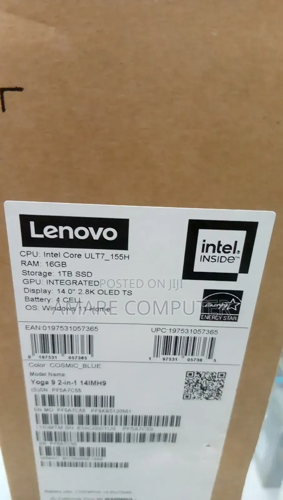 New Laptop Lenovo Yoga 9i 16GB Intel Core Ultra 7 SSD 1T