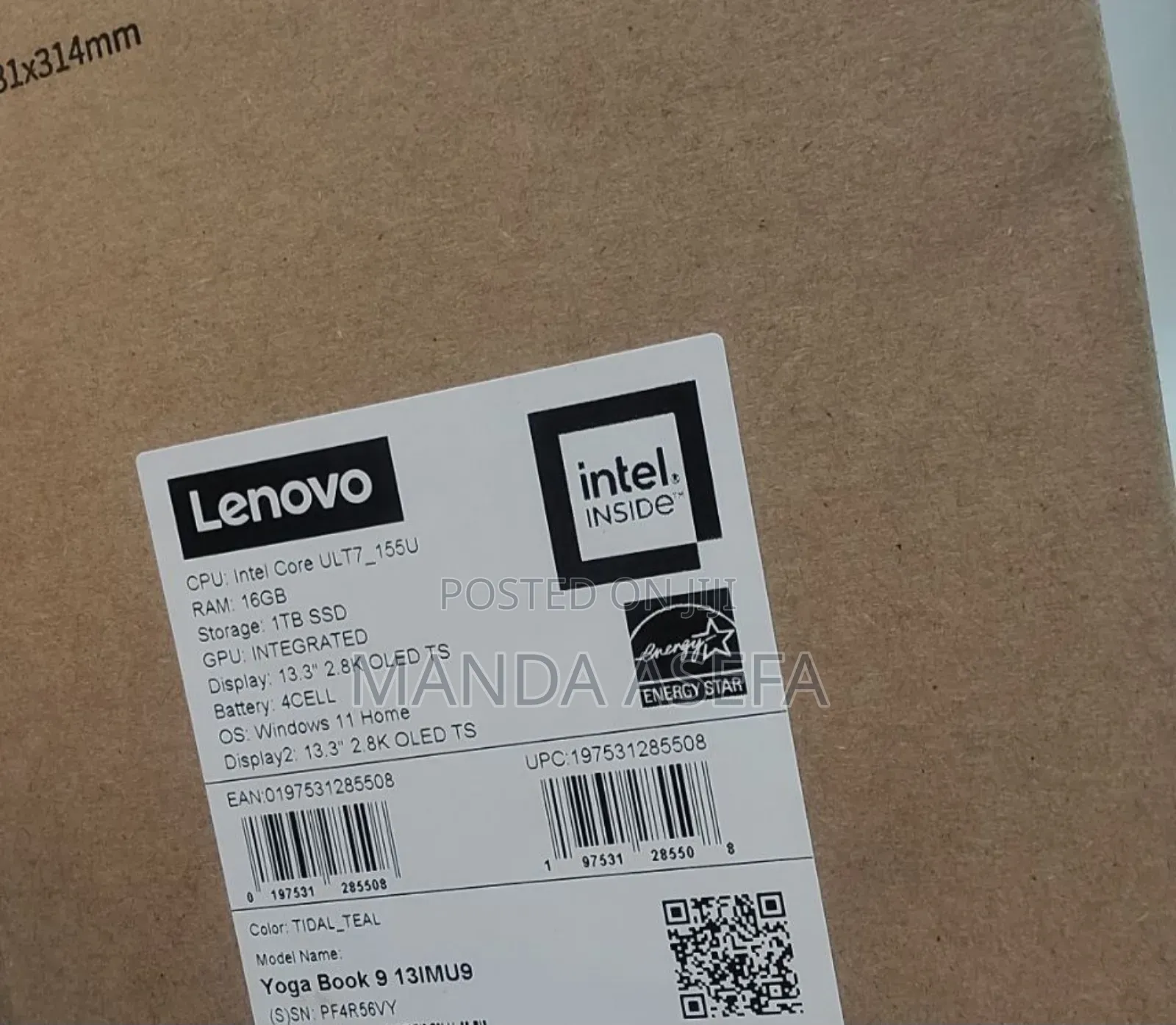 New Laptop Lenovo Yoga Book 9i 16GB Intel Core Ultra 7 SSD 1T