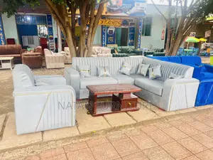 New Model L-Shape Sofa Made of Full of Wooden Material With