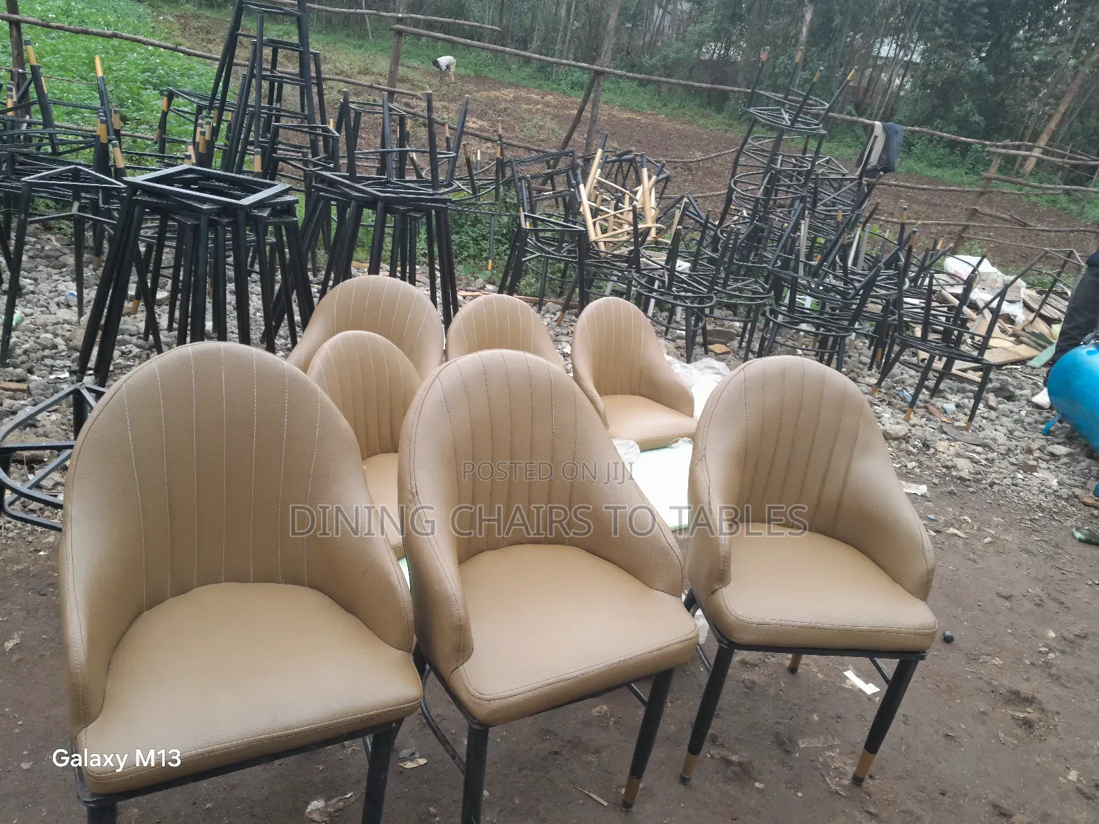 Dining Cool Leather Chairs and Table Hotel Restaurant Cafe