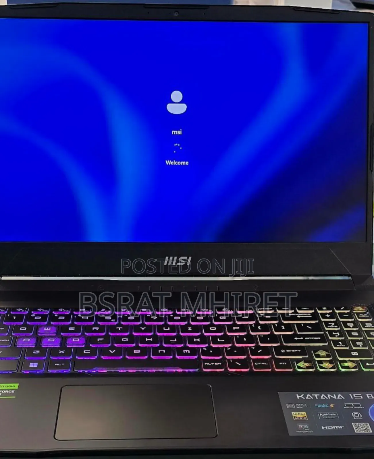 New Laptop MSI Katana 15 16GB Intel Core I7 SSD 512GB