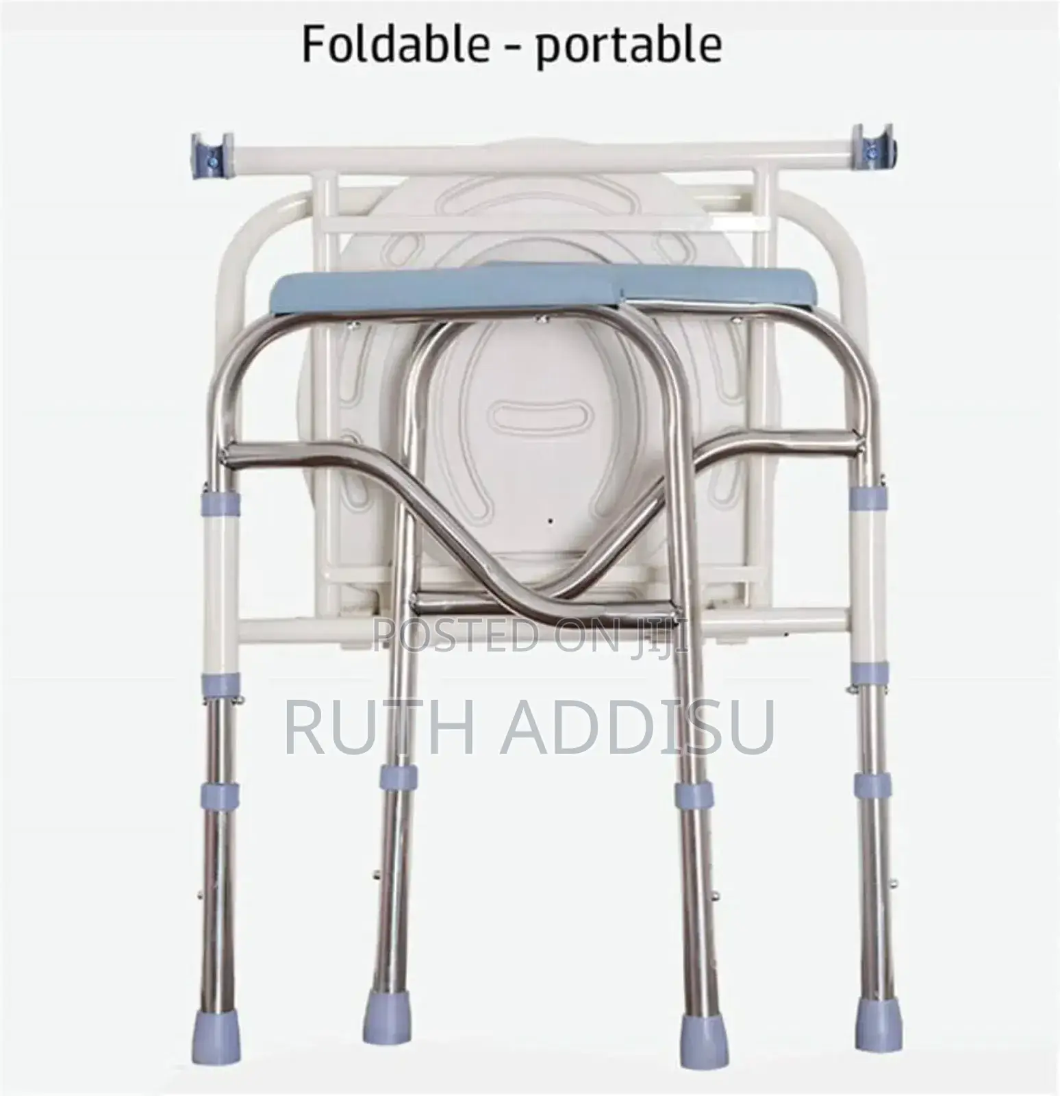 የሚተጣጠፍ አልሙኒየም የሽንት ቤት ወንበር ኮሞድ ወንበር Commode Chair Medical