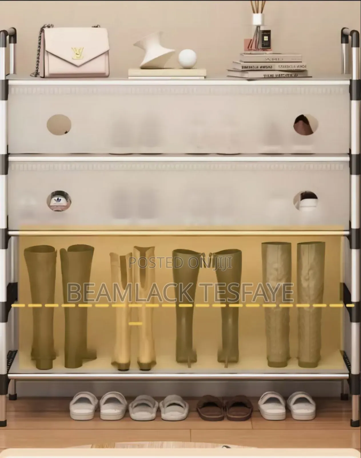 Multi-functional Storage Unit Shoe And Hat Rack