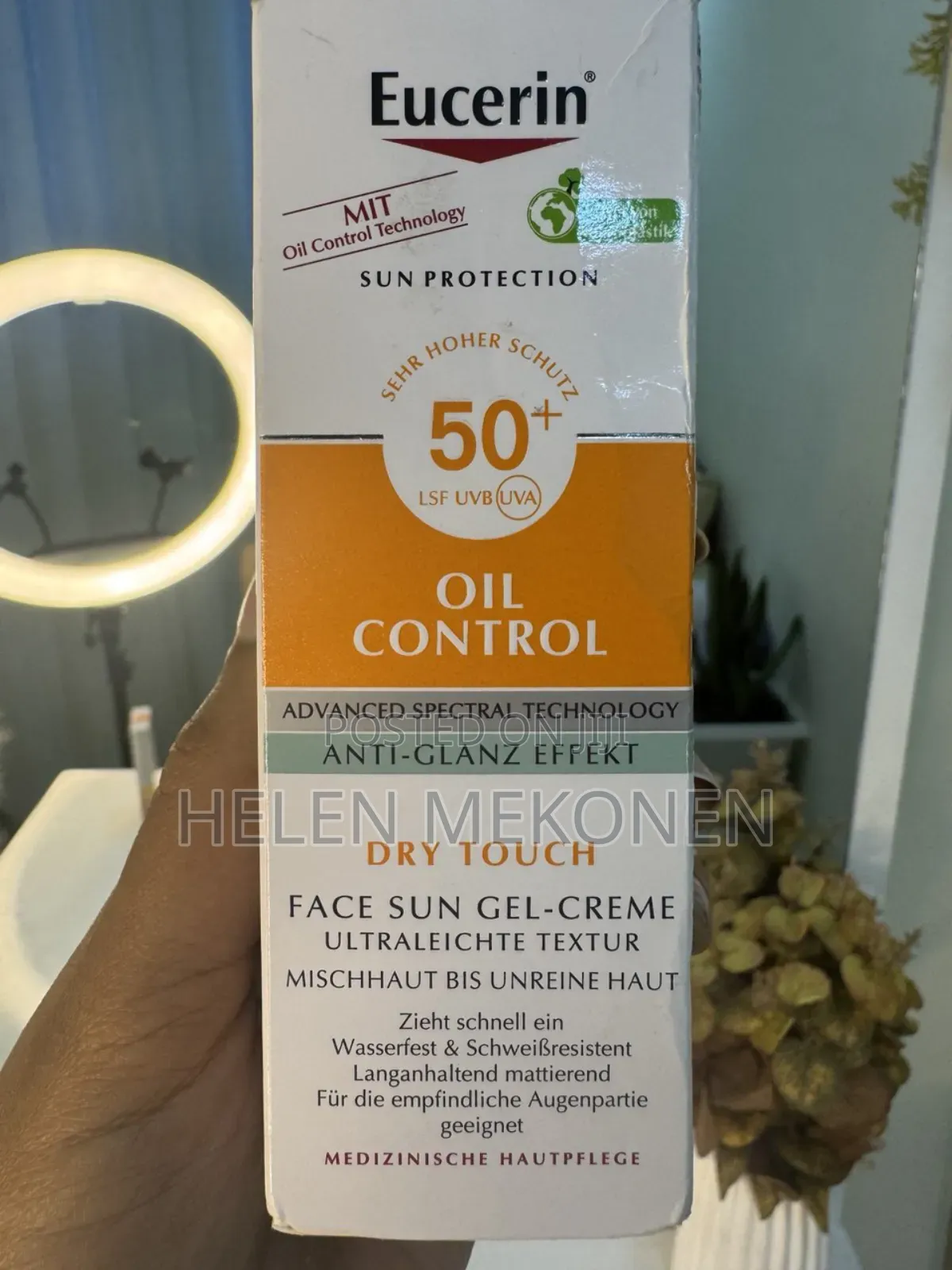 Eucerin Oil Control Sunscreen SPF 50 Ultralight Texture