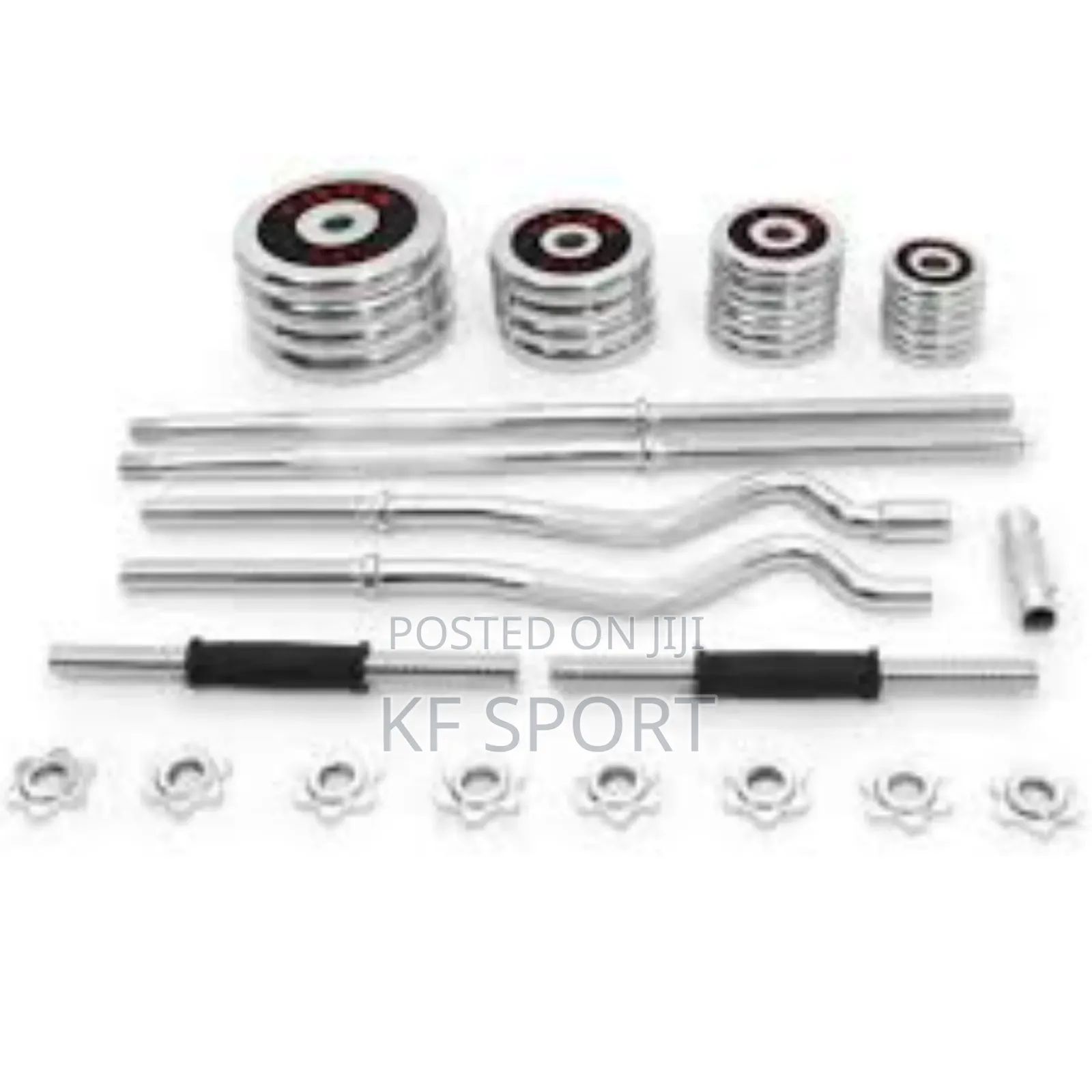 55 Kg Set (ሁሉን በአንድ የያዘ 55 Kg ተገጣጣሚ ዳንቤልና ባርቤል )