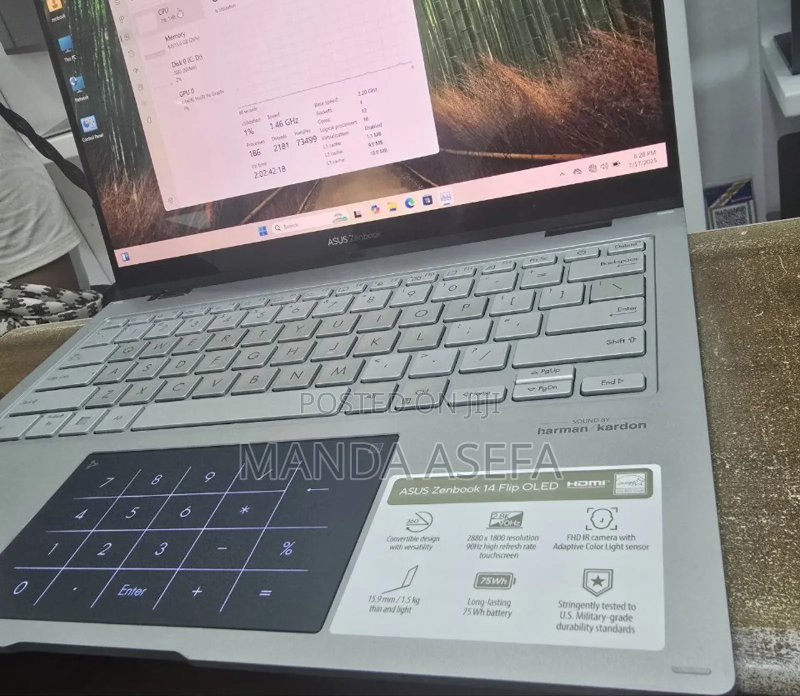 New Laptop Asus Zenbook 14 UX434 16GB Intel Core I7 SSD 1T