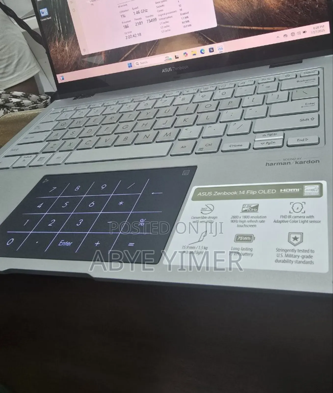 New Laptop Asus ZenBook Flip 14 UX461UA 16GB Intel Core I7 SSD 1T