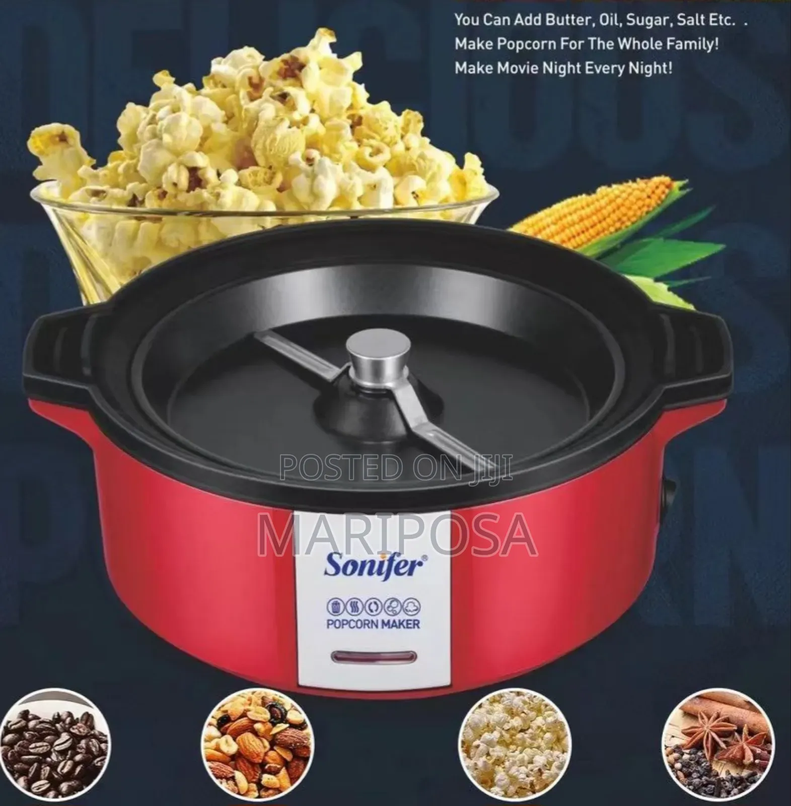 Sonifer Sf-4015 Mini Popcorn Maker 