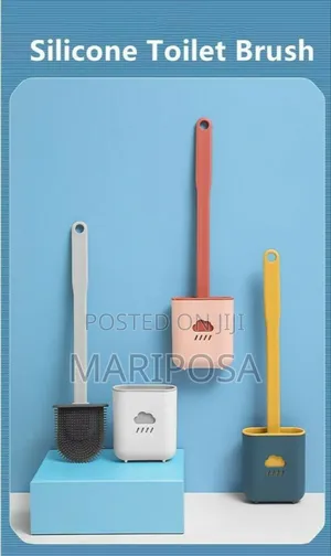 Silicone Toilet Cleaning Brush With Holder