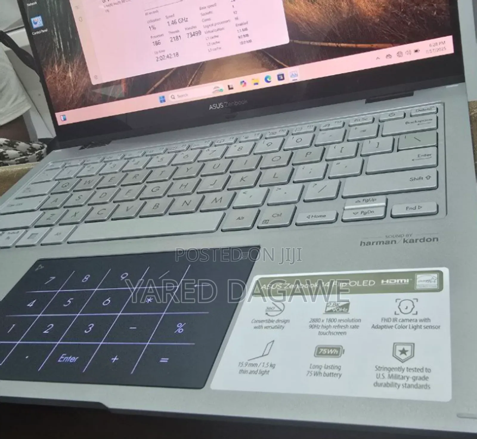 New Laptop Asus Zenbook Duo 14 16GB Intel Core I7 SSD 1T