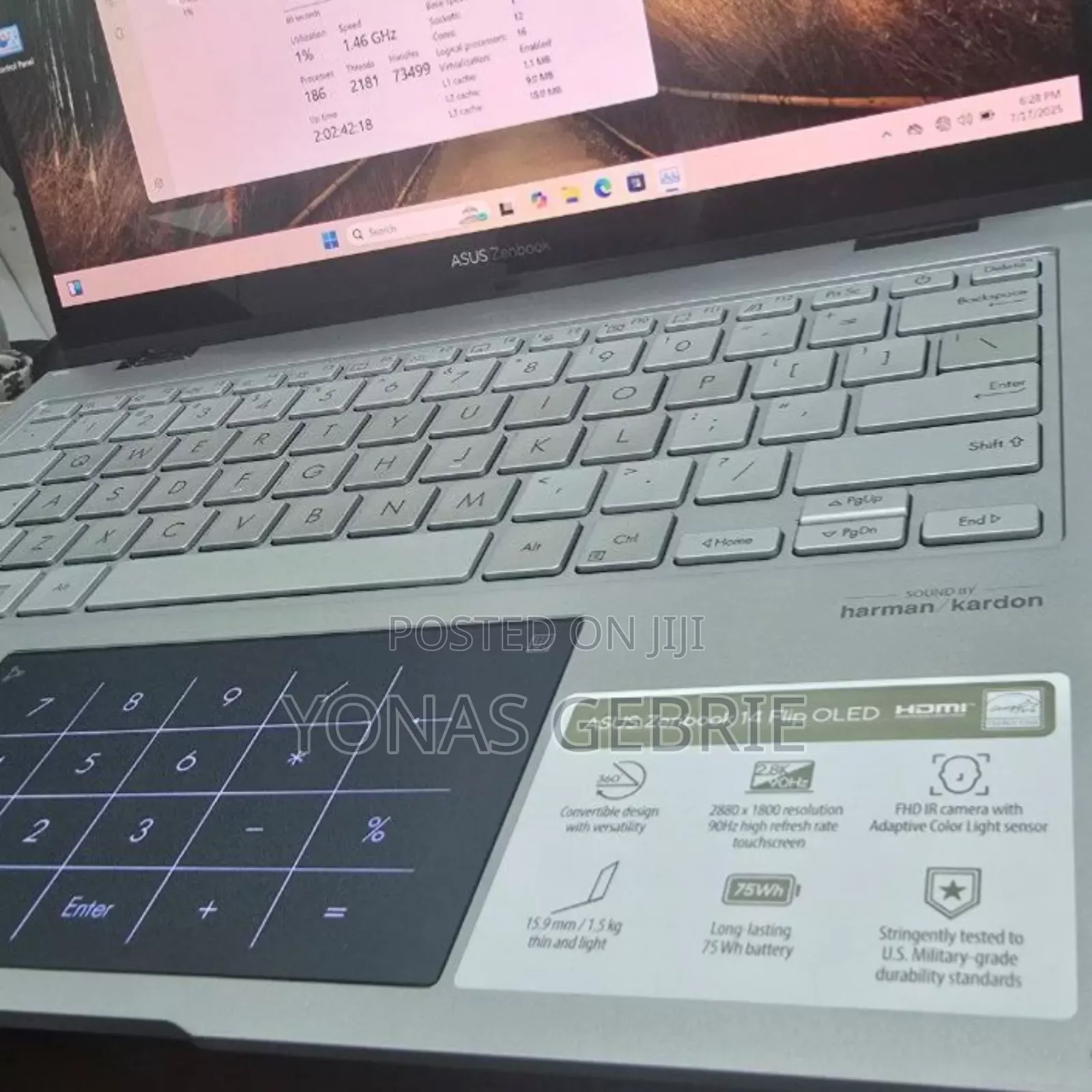 New Laptop Asus Zenbook 14 UX434 16GB Intel Core I7 SSD 1T